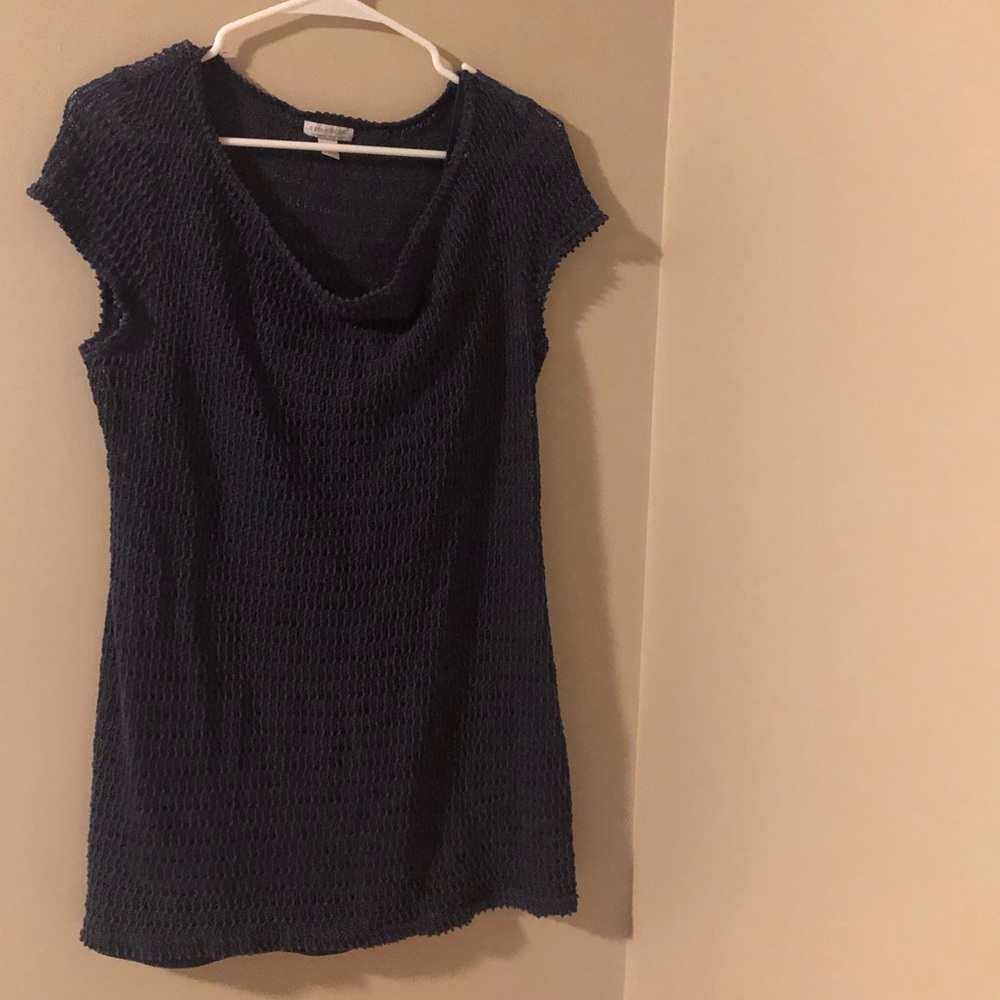 A Pea In The Pod navy shirt with attached tank, size M